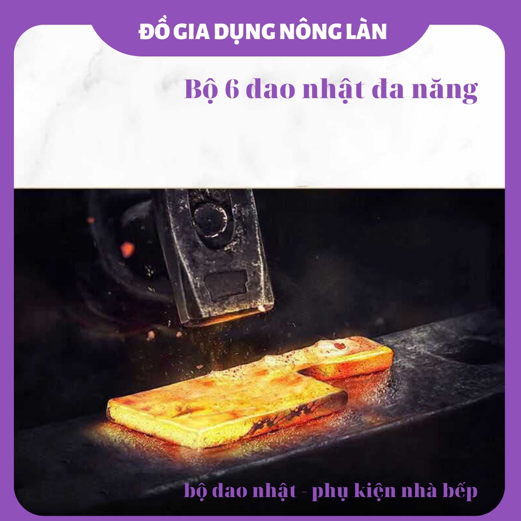 Bộ Dao Kéo 6 Món Nhật Bản Cao Cấp, Sét Dao 6 Món Thép Nhật Bản Chống Gỉ siêu rẻ