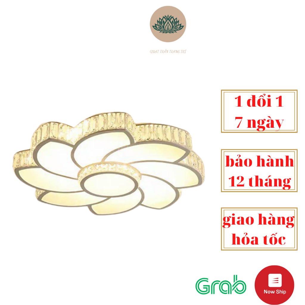 Đèn Led Ốp Trần Pha Lê OTP89, Đèn Mâm Pha Lê Trang Trí Phòng Khách