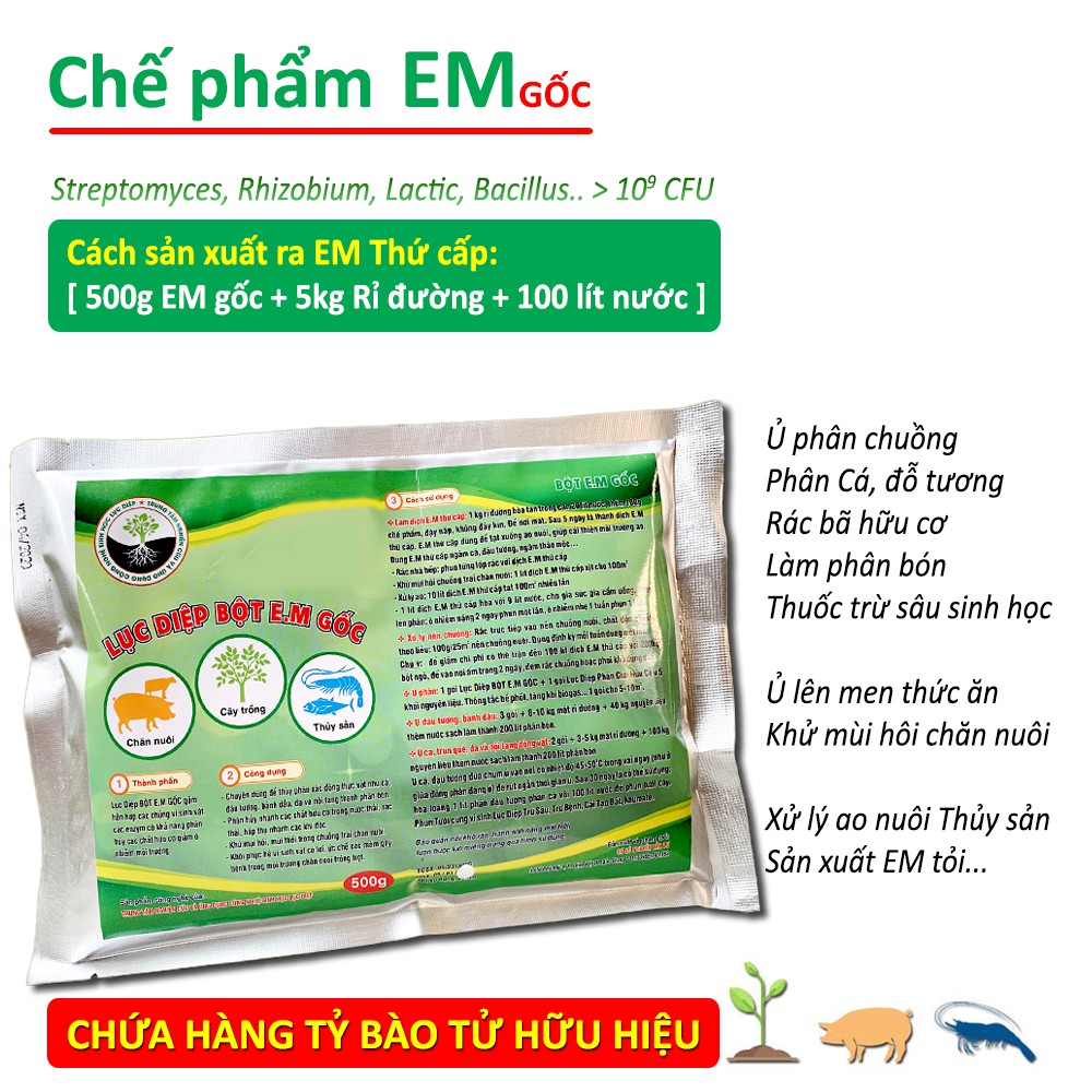 Chế phẩm EM gốc dạng bột (Gói 500gr)