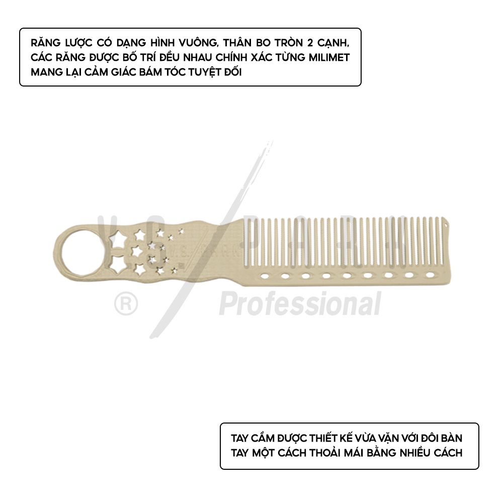 Lược kê tông cắt tóc chịu nhiệt YS PARK baber cao cấp chính hãng YS-280