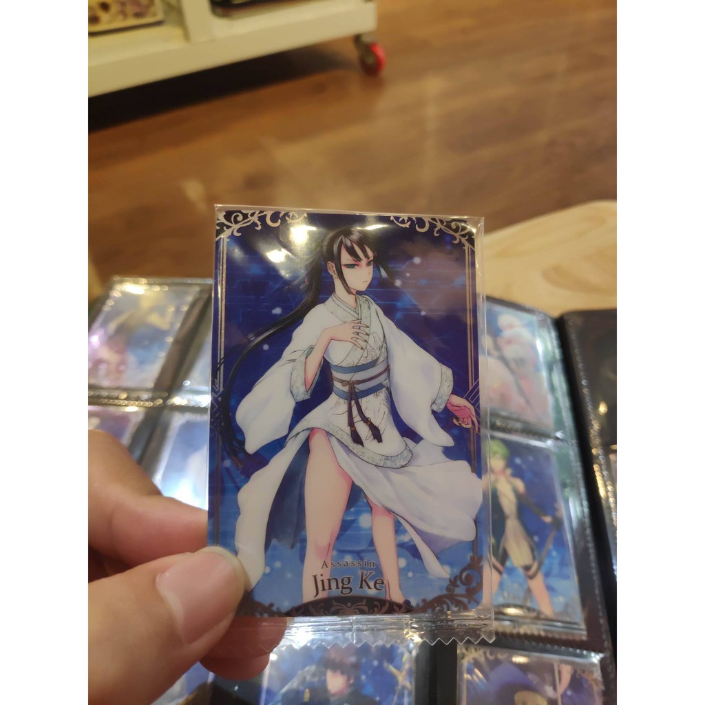 Thẻ bài sưu tầm bánh xốp Fate Grand Order FGO Jing Ke - Tặng bọc bài nhựa bảo quản
