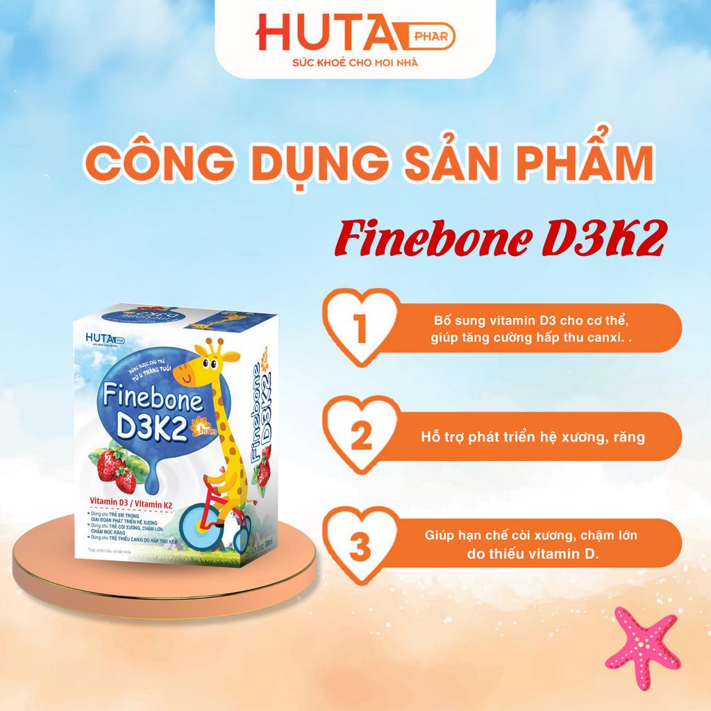 Vitamin D3K2 Finebone HUTA  tăng chiều cao cho bé