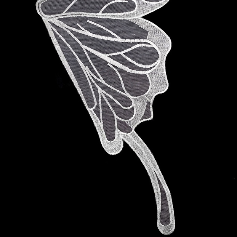 1 Cặp Miếng Ren Thêu Hình Cánh Bướm Sau Lưng Cho Cổ Áo