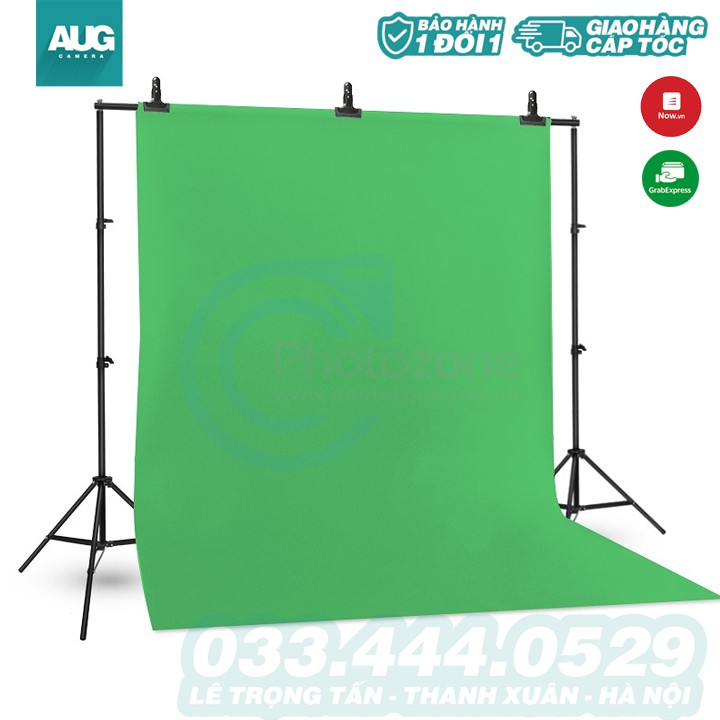 Phông vải xanh lá tách nền cỡ 2x3m dành cho studio cao cấp - AUG Camera &amp; Decor Hà Nội
