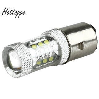 Đèn pha cho xe máy , xe đạp , mô tô 80W BA20D H6 trắng 16 LED