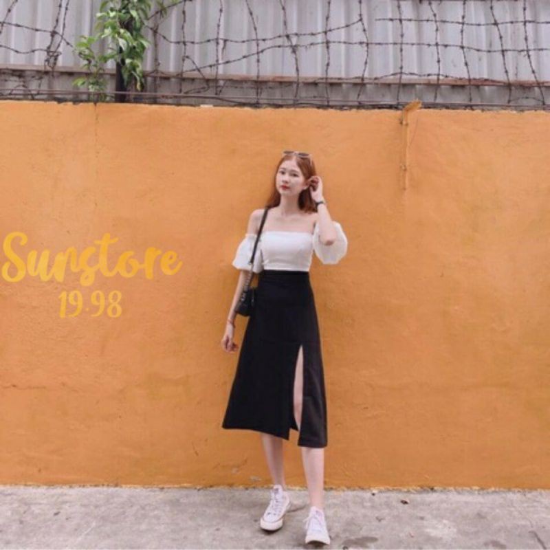 CHÂN VÁY UMI XẺ TÀ CÓ LÓT TRONG M334 | BigBuy360 - bigbuy360.vn