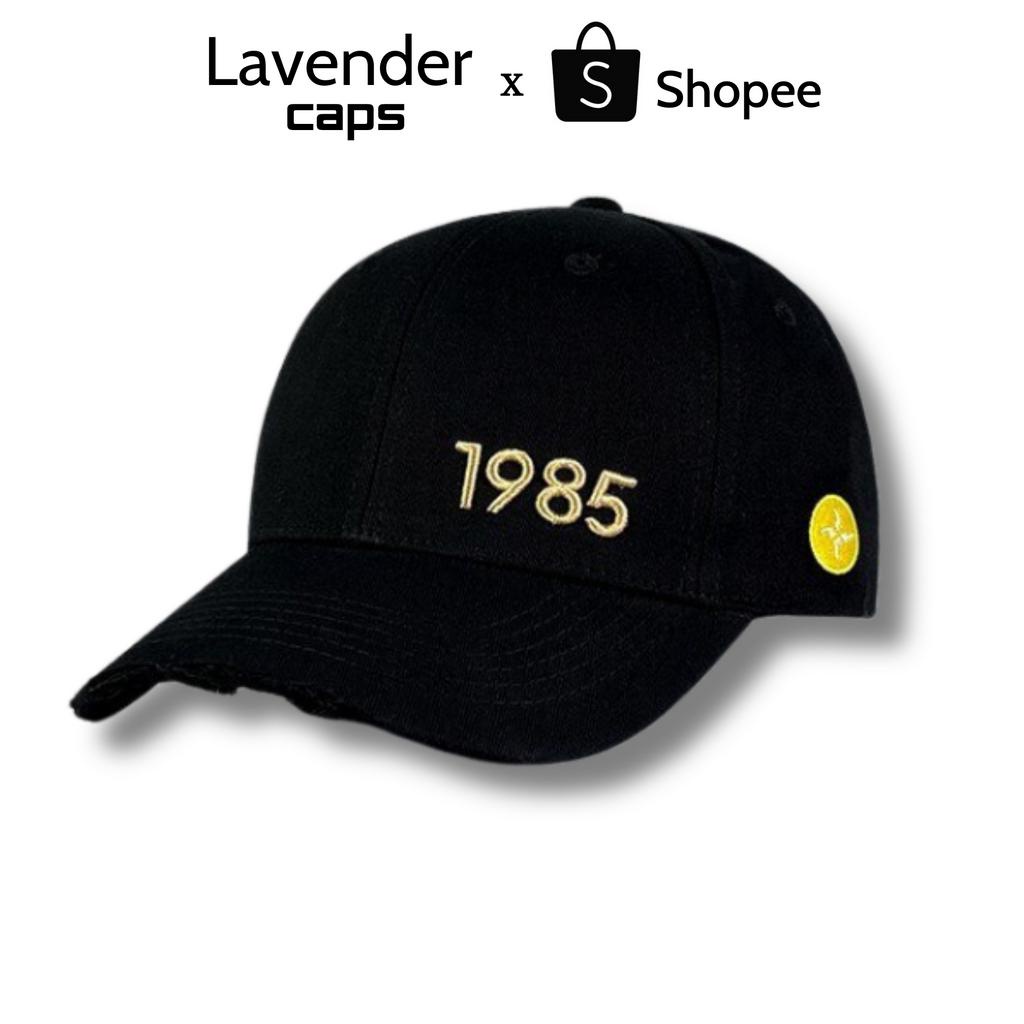 Nón kết Mũ lưỡi trai đen 1985 logo thêu dành cho nam nữ Free size
