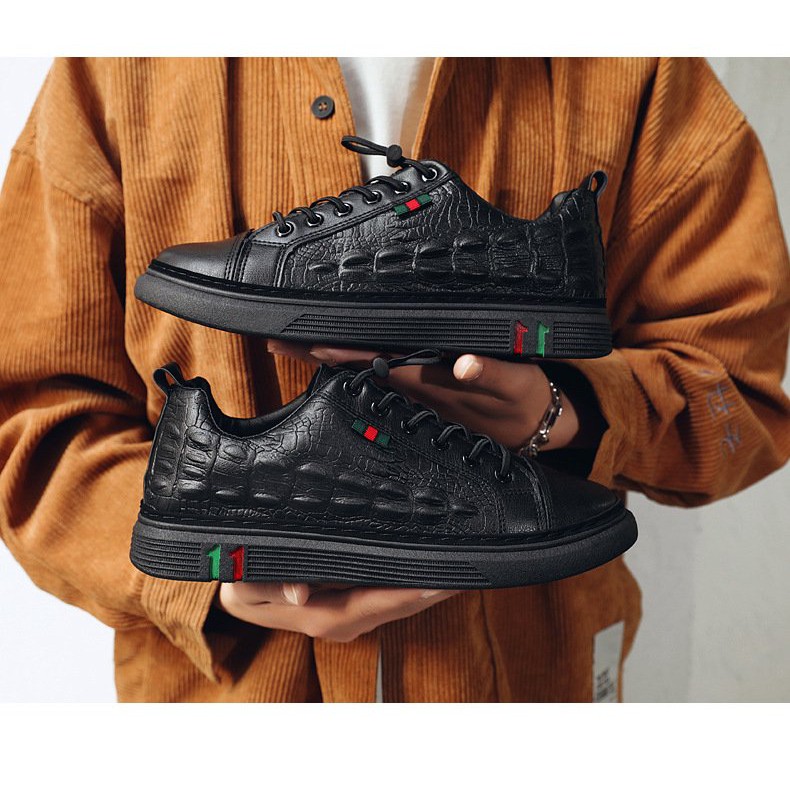 Giày Sneaker Thể Thao Nam Họa Tiết Da Cá Sấu Mẫu Mới 2023 GT01