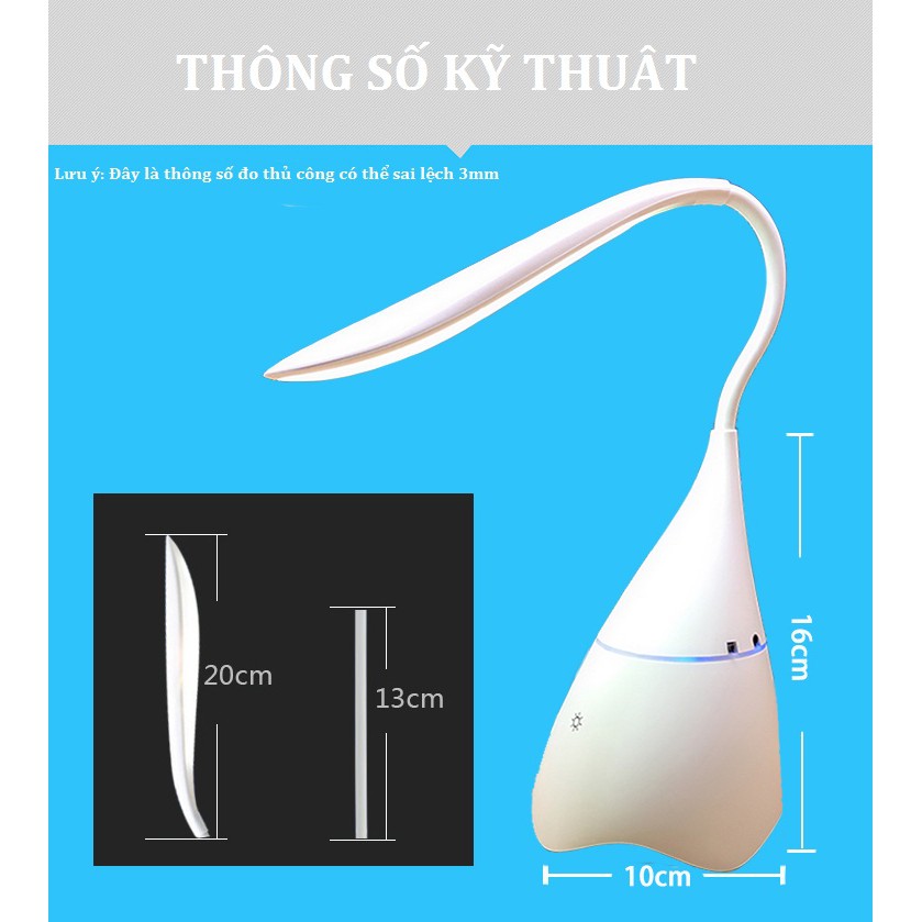 [Chính Hãng] Đèn Led Để Bàn Chống Cận Thị Dùng Pin Dung Lượng Lớn Tích Hợp Loa Bluetooth Siêu Trầm Để Bàn Cho Học Sinh