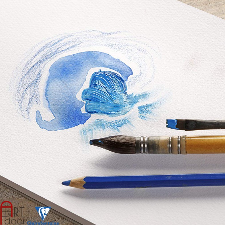 [ARTDOOR] Sổ vẽ màu Nước CLAIREFONTAINE Paint On 250gsm (khổ Đúng, vân mịn/nổi)