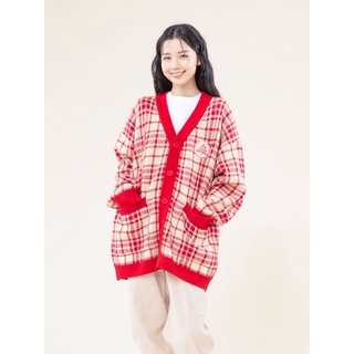 BTS 2021 HOLIDAY COLLECTION, 𝑳𝙞𝑻𝑻𝑳𝑬 𝑾𝞘𝑺𝑯 CARDIGAN (RED)