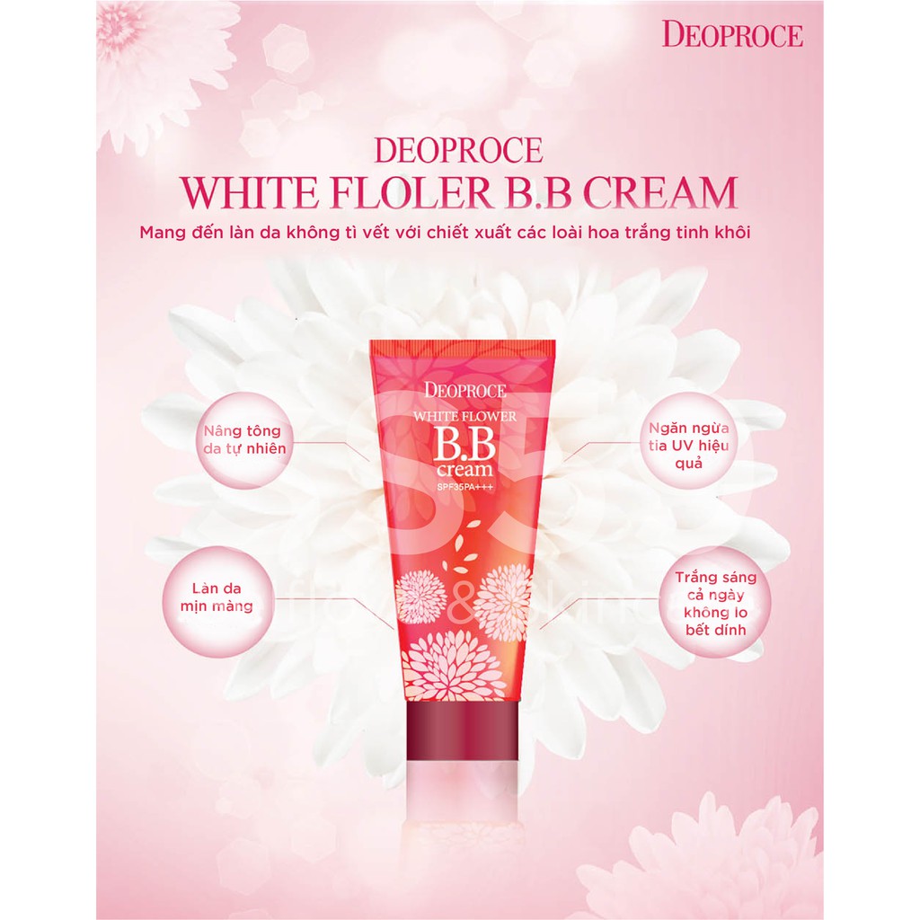 Kem nền trang điểm Deoproce White Flower (30g) - BB cream Deoproce white flower SPF35+ PA+++