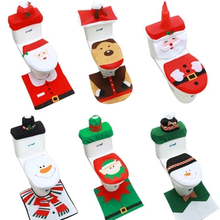 Trang trí nhà vệ sinh Giáng sinh BỘ 3 CÁI Christmas Toilet Decoration 3PCS SET