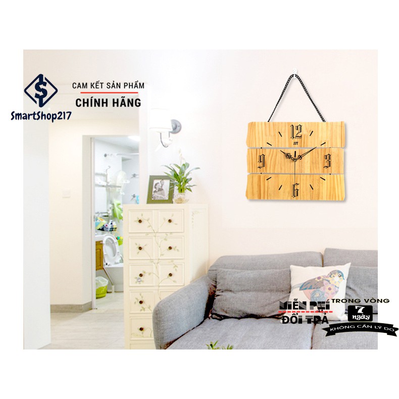 [DH-009] Đồng Hồ Treo Tường Trang Trí Decor (Tặng Bộ Kim dự phòng + Đinh treo chống hỏng tường)