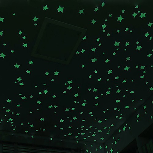 100pcs 3D Fluorescent Stars Wall Stickers | BigBuy360 - bigbuy360.vn