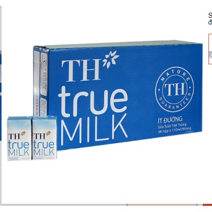 Thùng 48 hộp Sữa tươi tiệt trùng TH True MILK (110ml)
