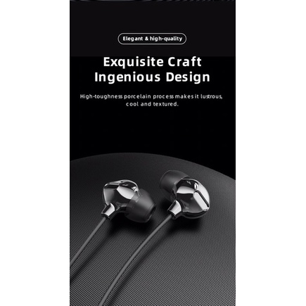 Tai nghe nhét tai cổng tròn 3.5mm Obsidian Stereo Earphone với công nghệ âm thanh Hifi - Rock