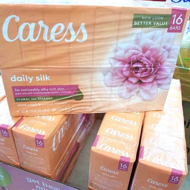 XÀ BÔNG CỤC DƯỠNG ÂM DA CARESS DAILY SILK FLORAL OIL ESSENCE-USA