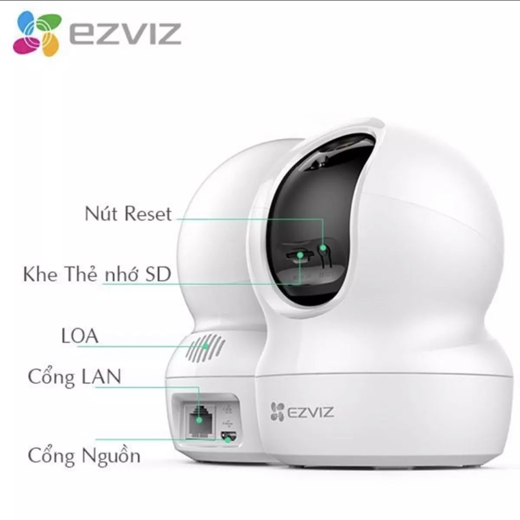 Camera EZVIZ C6N 4M 2k Xoay 360 Độ- Đàm Thoại 2 Chiều- Báo Động Chống Trộm- Wifi Trong Nhà Chính Hãng