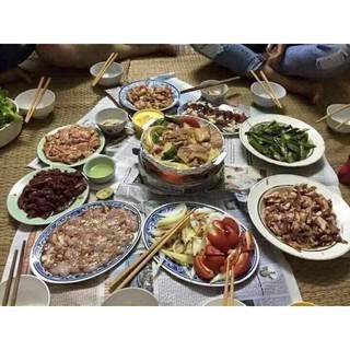 Combo bếp nướng cồn và chảo gang