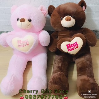 Gấu Bông Teddy Ôm Tim Cao Cấp 1m2 Ảnh Shop Chụp