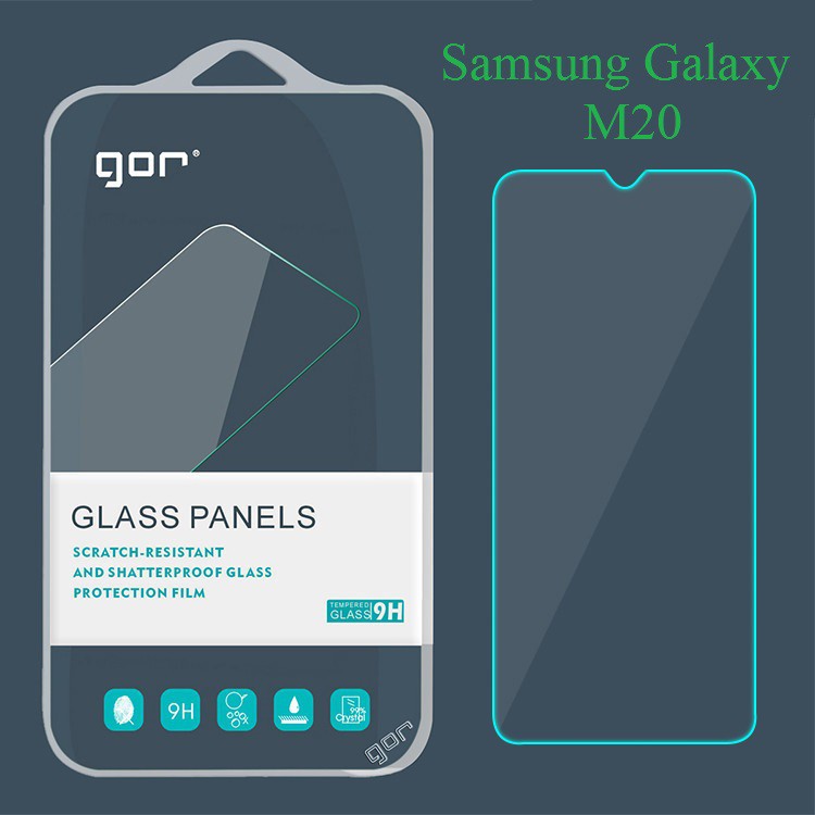 Cường lực Samsung Galaxy M20 - Hiệu Gor chất liệu cao cấp độ trong suốt cao, độ cứng 9H