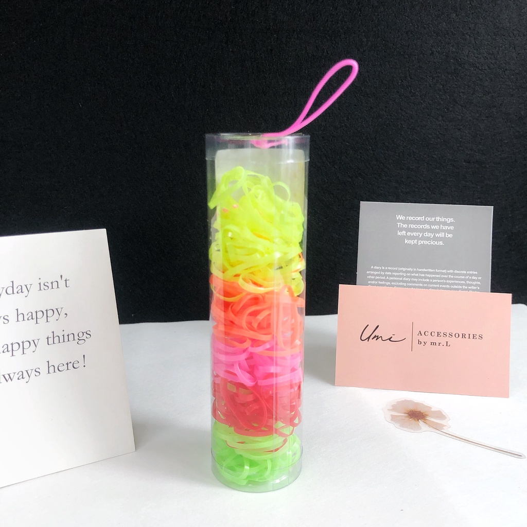 Dây Cột Tóc Cao Su Sét Hộp Dành Cho Em Bé Nhiều Màu Umi ST