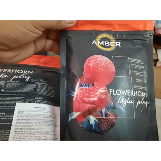CÁM CÁ LA HÁN AMBER ĐỎ ( TÚI 100G ) KÍCH ĐẦU VÀ MÀU, THỨC ĂN CHO CÁ LA HÁN , CÁM LA HÁN