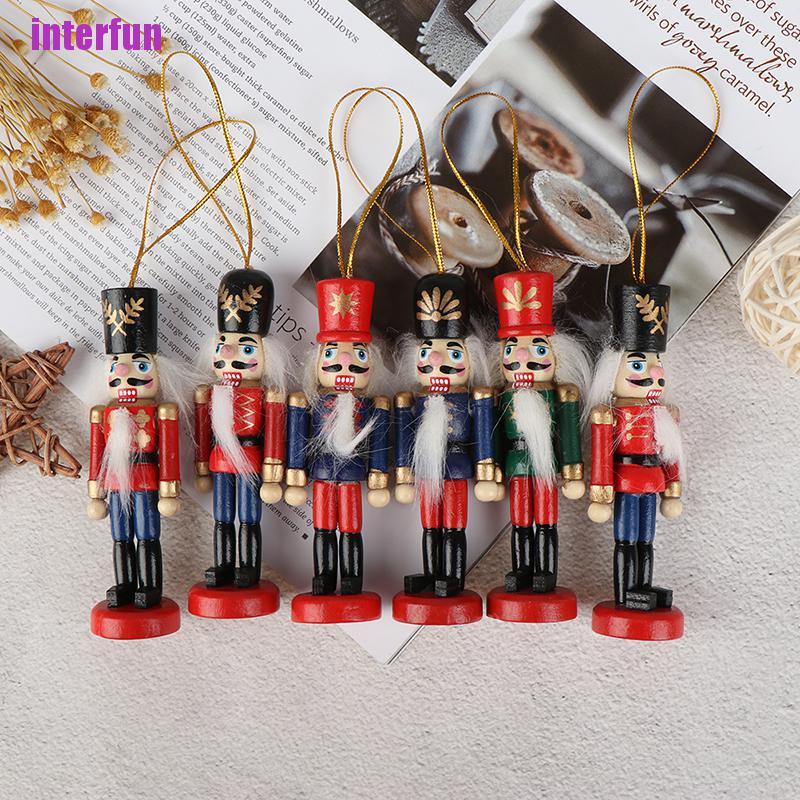 1 Đồ Chơi Trang Trí Giáng Sinh Hình Chú Lính Nutcracker 10cm Bằng Gỗ