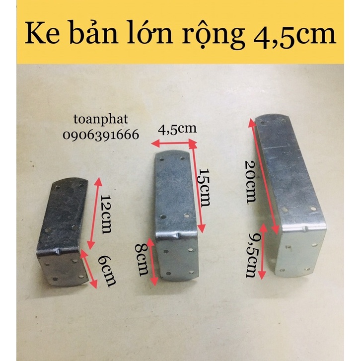 Ke góc vuông sắt,ke góc vuông bắn vít bản lớn 4,5cm