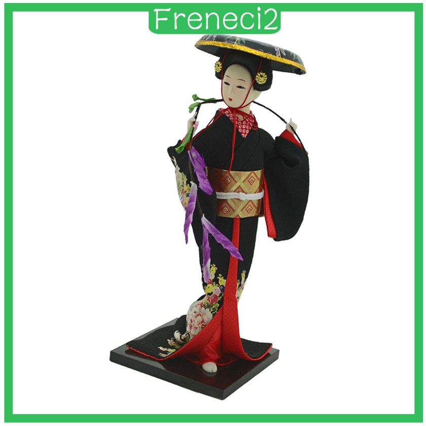 Búp Bê Geisha Mặc Kimono Nhật Bản Dễ Thương 12 Inch