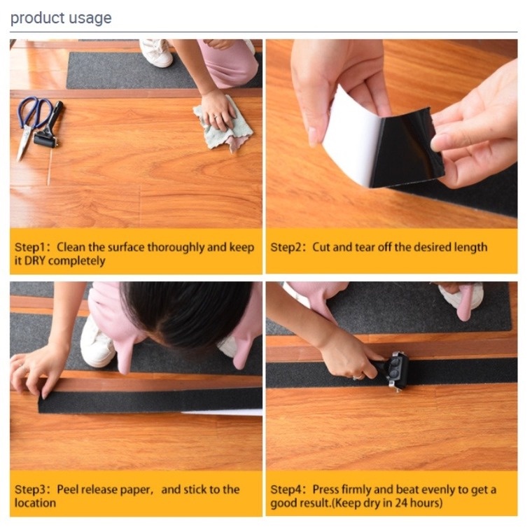 Băng Keo PVC Nhám Chống Trượt Chống Nước Chống Mòn Dán Cầu Thang