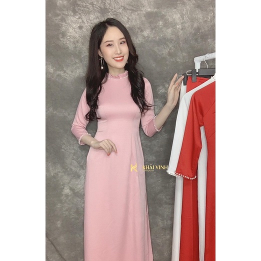 ÁO DÀI LỤA TÂY THI CỔ XẾP LY ĐƠN GIẢN NHƯNG KHÔNG ĐƠN ĐIỆU