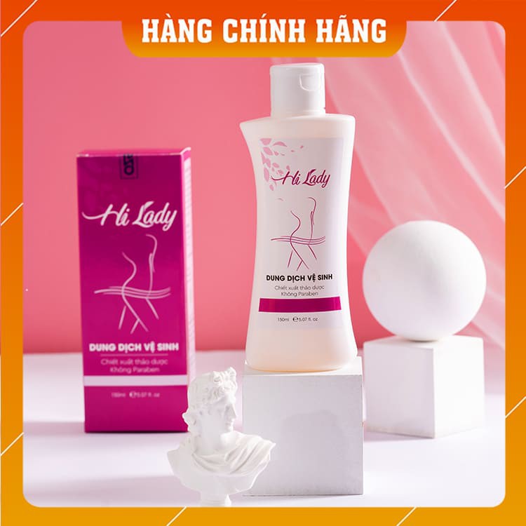 COMBO 2 hộp Dung Dịch Vệ Sinh HI LADY - Giúp làm sạch, kháng khuẩn và ngăn ngừa viêm nhiễm, nấm ngứa - Hộp 150ml