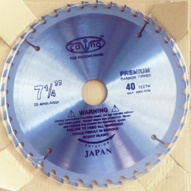 Lưỡi cưa gỗ 180x25.4x40T