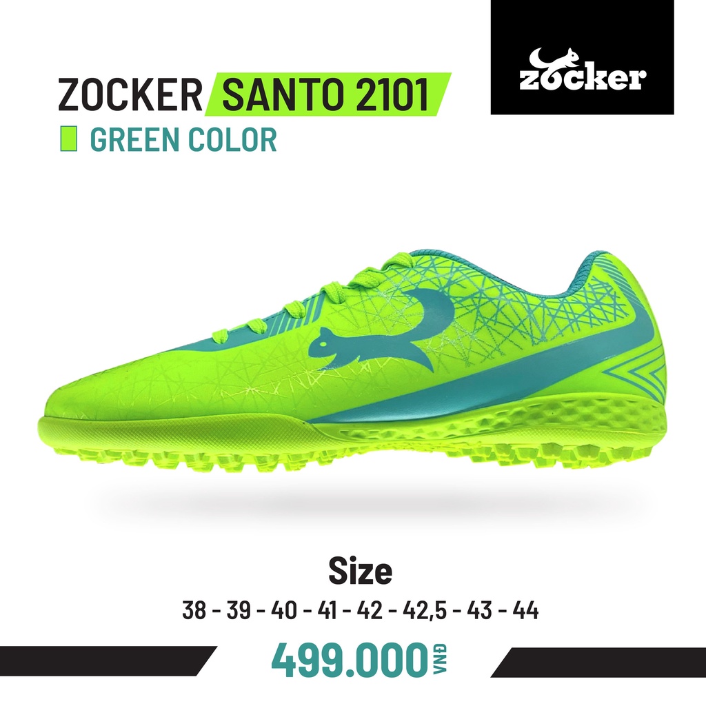 Giày bóng đá ZOCKER SANTO 2101 - Giày chuyên đá sân cỏ nhân tạo - Cam kết chất lượng Tặng kèm tất đá bóng Nike hoặc Das