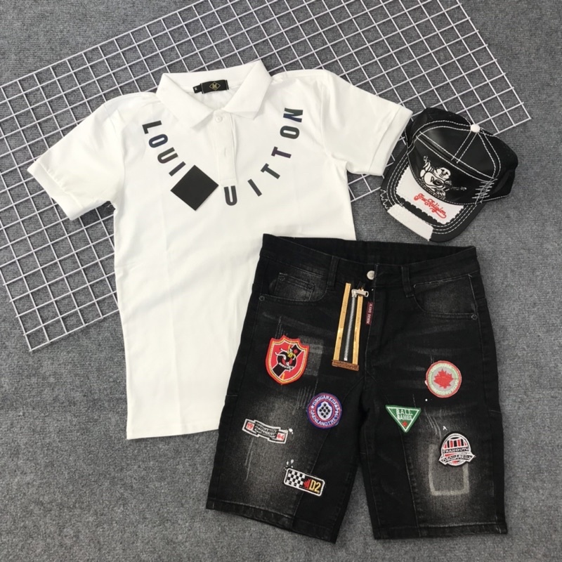 Áo thun nam ngắn tay cổ bẻ phản quang