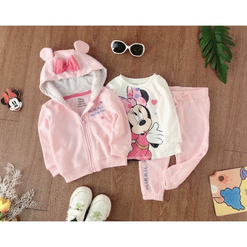 Bộ nỉ micky 3 món bé gái
