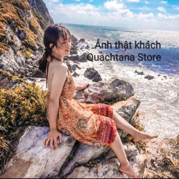 Đầm yếm thổ cẩm (có ảnh thật)