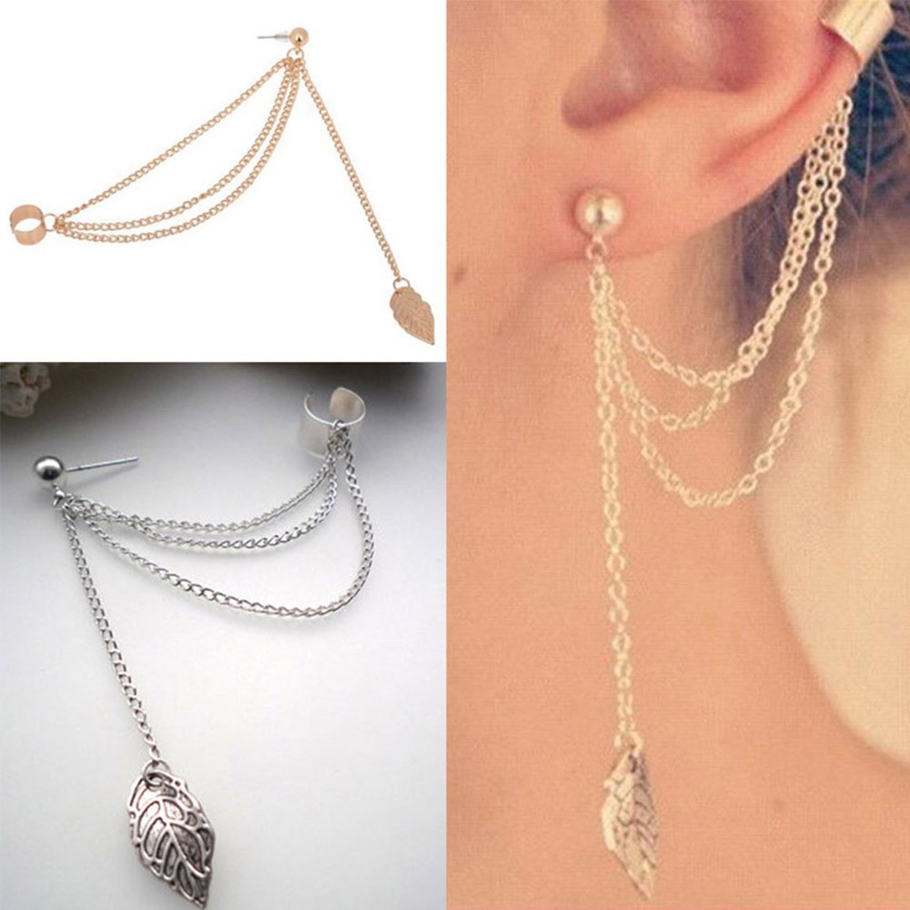 Bông tai xỏ lỗ phối gắn vành độc đáo ấn tượng cho nữ