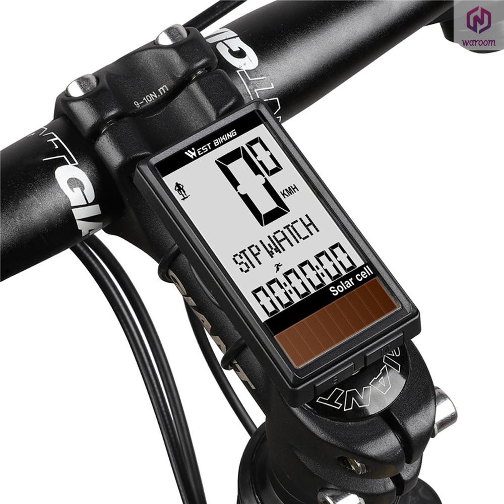 Đồng Hồ Bấm Giờ Không Dây 5 Ngôn Ngữ Dùng Năng Lượng Mặt Trời Cho Xe Đạp