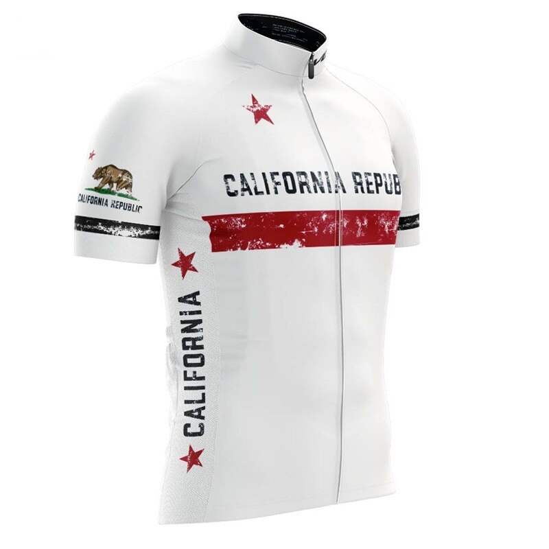 Áo jersey đồng phục đạp xe leo núi họa tiết California Republic mùa hè 2021