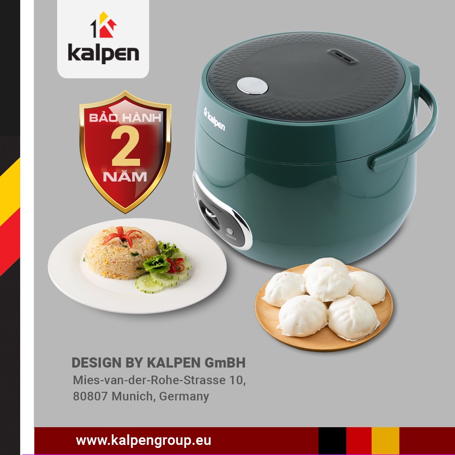 NỒI CƠM ĐIỆN Ủ ẤM 3D KALPEN R2 DUNG TÍCH NẤU 1.2 L HÀNG CHÍNH HÃNG