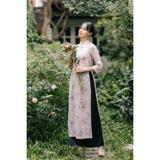MINX - Áo Dài Chiffon Thêu Đính Hạt