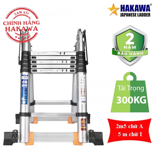 Thang Nhôm Rút Đôi Chữ A Hakawa HK-250
