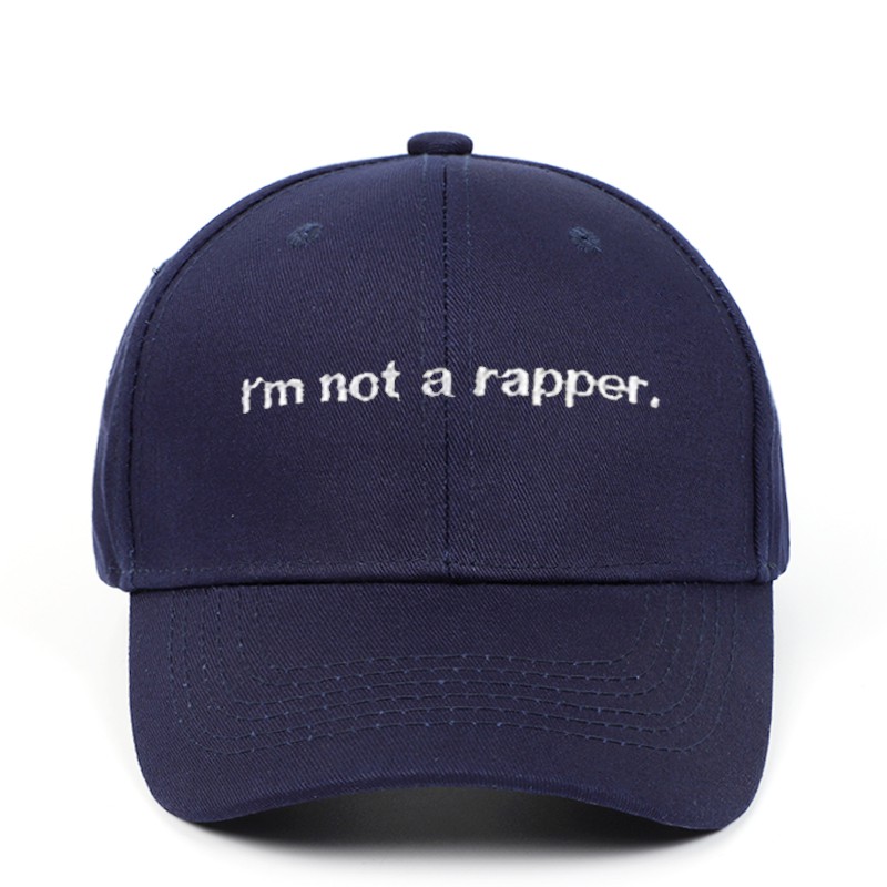 Mũ Lưỡi Trai Thêu Chữ I 'm Not A Rapper Cá Tính