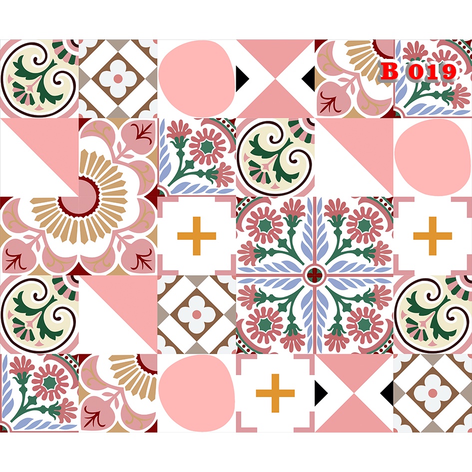 Decal Gạch bông 40 x 60cm - Decal Gạch Bông Dán bếp, Dán tường - Trang trí nhà cửa