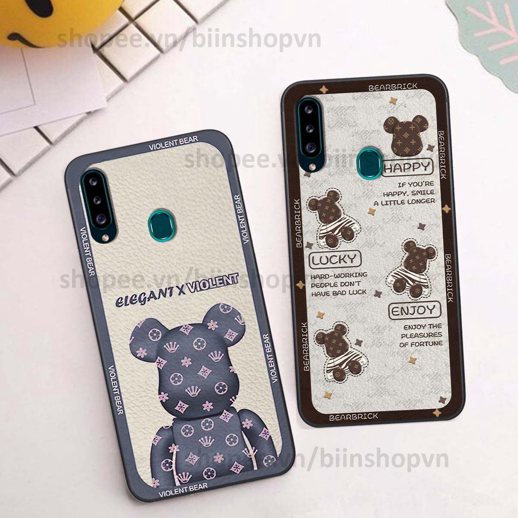 Ốp Samsung A20s hình gấu bear brick đẹp độc lạ, thời trang, cá tính