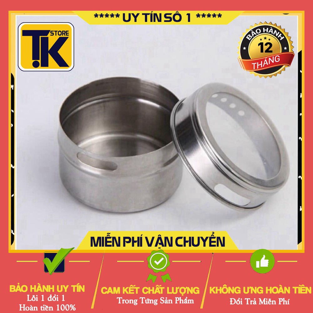 [Hàng Loại 1] Hộp Đựng Gia Vị-Hộp Đựng Gia Vị Bằng Inox Có Nam Châm . .