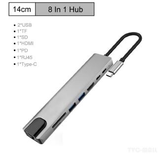 WC7367 8 in 1 USB-C HUB Multi-function Laptop Type-C Docking Station Converter